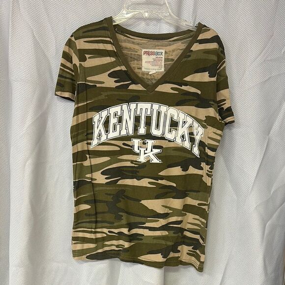 Pressbox Camo Kentucky Tee - Green and Tan - Picture 1 of 3